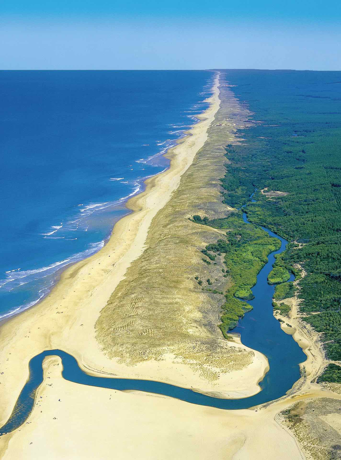 Courant d'Huchet, plage de Moliets